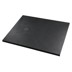 Brodzik do docięcia prostokątny, BLOOM 100x80x2,6, fi 90, czarny
