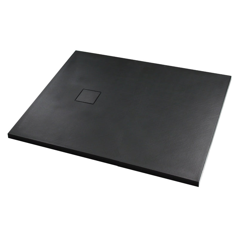 Brodzik do docięcia prostokątny, BLOOM 120x80x2,6, fi 90, czarny
