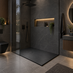Brodzik do docięcia prostokątny, BLOOM 120x80x2,6, fi 90, czarny
