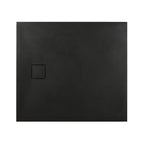 Brodzik do docięcia prostokątny, BLOOM 120x80x2,6, fi 90, czarny