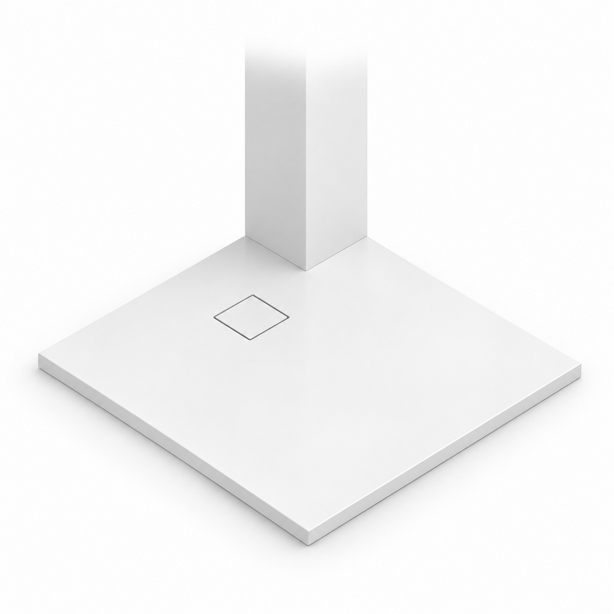 Brodzik do docięcia prostokątny, BLOOM 120x80x2,6, fi 90, szary