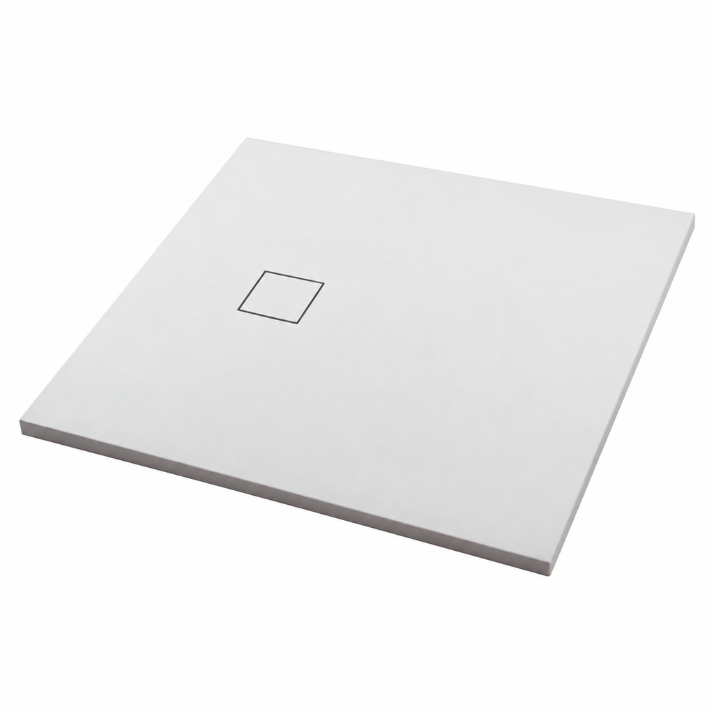 Brodzik do docięcia prostokątny, BLOOM 100x80x2,6, fi 90, biały