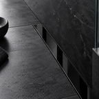Odwodnienie prysznicowe FRAMELESS Line Black Glass 75 cm