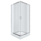 Kabina prysznicowa IDEAL 90x90 cm kwadratowa, szkło transparentne 6mm, chrom, z brodzikiem