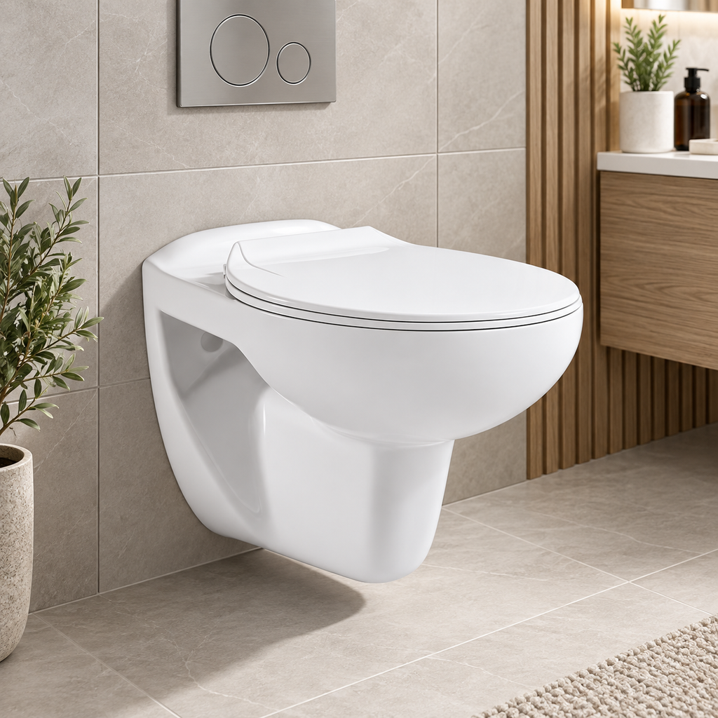 Miska podwieszana MALMO ceramiczna, biała