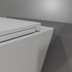 Miska wc ARENA podwieszana bezkołnierzowa z deską, biała
