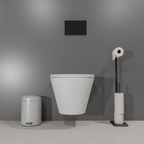 Miska wc ARENA podwieszana bezkołnierzowa z deską, biała