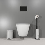 Miska wc SPACE podwieszana bezkołnierzowa z deską, biała